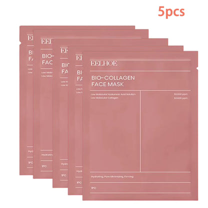  Masque Facial bio-colagène, 5 pièces, hydratant en profondeur, hydratant, hydrogel de nuit, VC, blanchissant, Anti-vieillissement, soins pour la peau
